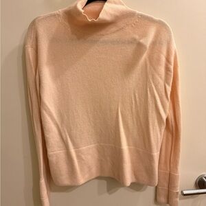 Everlane Cashmere Square Turtleneck Sweater Pink
